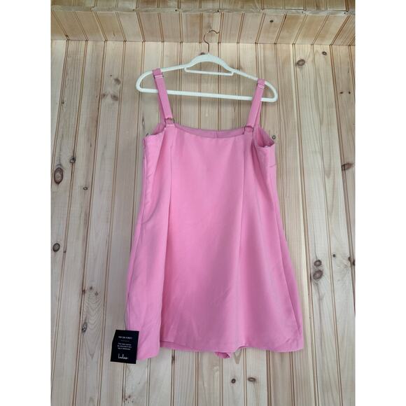 NWT Lulus Chayan Pink Sleeveless Skort Romper Party Chic Feminine Club Size XL - Picture 4 of 7